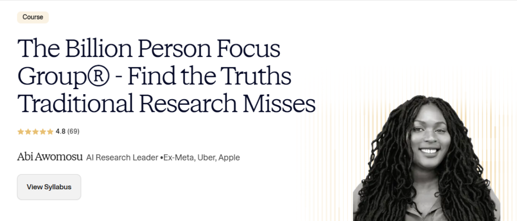 Abi Awomosu – The Billion Person Focus Group
