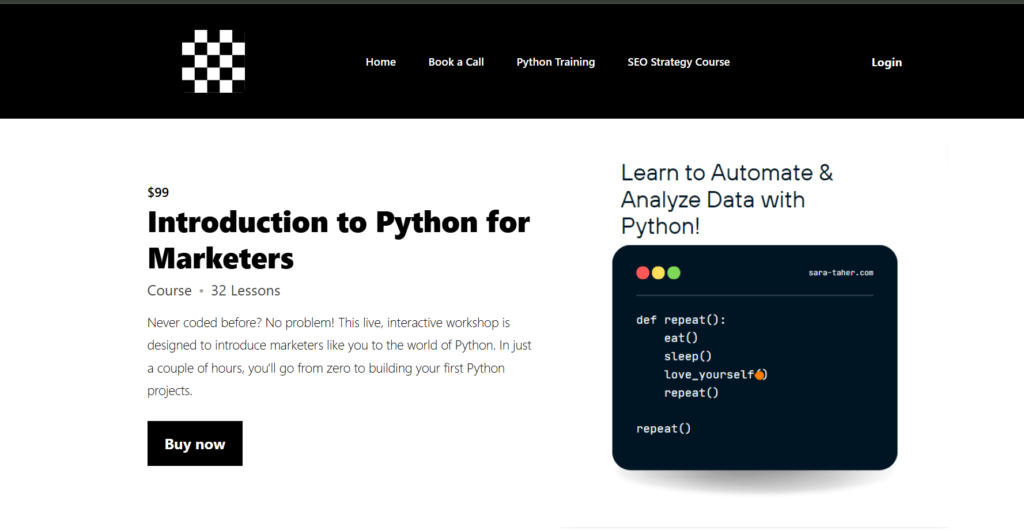 Sara Taher – SEO Riddler – Introduction to Python for Marketers